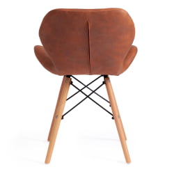 Стул STUTTGART (mod. 74) / 1 шт. в упаковке экокожа/дерево береза/металл, 50 х 47 х 73 см, античный коричневый RH02-13/натуральный