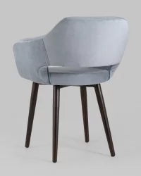 Стул с подлокотниками Саймон велюр Серый