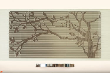 Шкаф-витрина кухонный (с системой плавного закрывания) Графит 74.09.2 Сосна Астрид /Ваниль