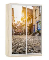 Шкаф-купе двухдверный Экспресс Дуо 1400х2200h Улица/Дуб сонома