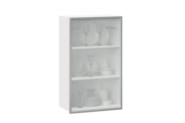 Шкаф кухонный 600 высокий со стеклом (правый) Шервуд ЛД 281.452.000.127 Белый