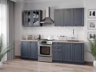 Тумба кухонная 450 Мокка ЛД 274.030.000.125 Черная Дуб фактурный антрацит