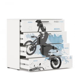 Комод тип 1 Мотокросс ЛД 535.050.000 Серый шелк с фотопечатью