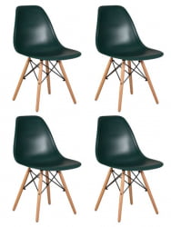 Стул обеденный DOBRIN DSW (ножки светлый бук, цвет темно-зеленый (G-13)) 4 шт