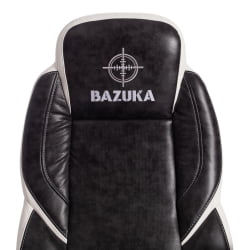 Кресло BAZUKA кож/зам, серый/белый , 2TONE/2TONE перф/36-01