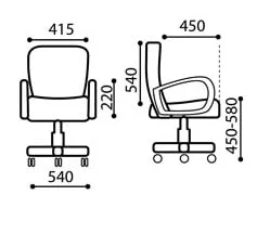 Кресло офисное VT_CH9801 Ткань 356832 Черная