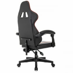 Кресло компьютерное BRABIX Shooter GM-123, 2 подушки, экокожа, черное/красное