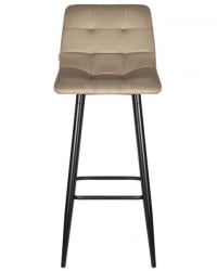 Стул барный DOBRIN NICOLE (черные матовые ножки, мокко велюр (108-104)) 2 шт