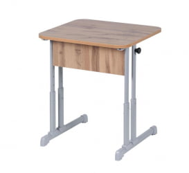 Парта одноместная эргономичная (рост 3-7) Ясень Шимо светлый/Металл Серый