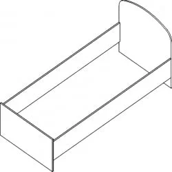 Кровать Проспект Гм.КРО-8 бук светлый