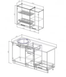 Кухонный гарнитур Лофт 1600