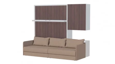 Диван дсп (лдсп) Лайт К 1600 со шкафом Белый Дуб Сантана Либерти 5
