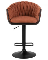 Стул барный DOBRIN LEON (оранжевая ткань (LAR 275-27)) 2 шт