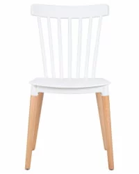 Стул обеденный ДОБРИН ТХЕО ножки светлый бук Белый В-02 / DOBRIN THEO W-02