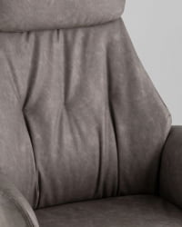 Кресло офисное TopChairs Neoma серый экокожа