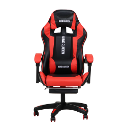 Геймерское кресло 1206 KINGQUEEN цвет черный/красный с массажем 1206-black-red-mass