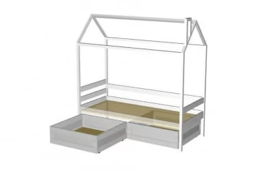 Кровать-домик RooRoom кд-11Р c ящиками Розовый