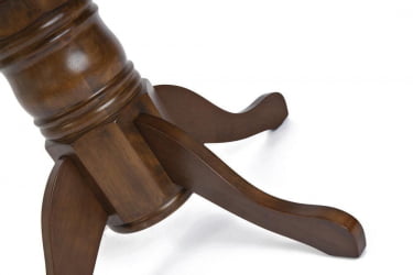 Раздвижной овальный стол CT 4257 дерево гевея/плитка, 107(145)х107х75см, Темный Дуб, плитка без рисунка