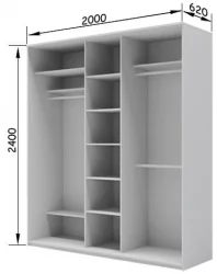 Длинный шкаф Хит-24-20-151 Аруба Венге