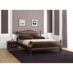 Кровать из массива Карина-5 200х120 Орех темный