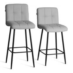 Барный стул Medeo/Медео экокожа , черный, 45х56х113 см