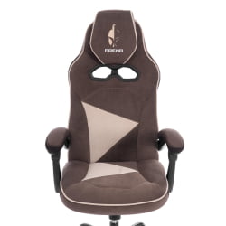 Кресло Arena metalBL велюр, коричневый/бежевый, 6/7