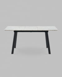 Стол Бату нев 120-160/80/76 азул оникс подстолье металл черный / Batu new