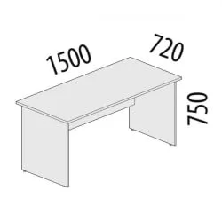 Письменный стол Альфа 63.10 Дуб кобург