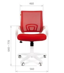 Кресло оператора Chairman 696 white TW-19 Красный