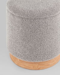 Пуф с ящиком Холли С букле серый / S