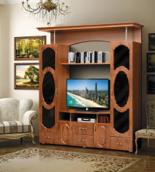 Набор мебели для гостиной Грация 8.2 МДФ глянец Итальянский орех