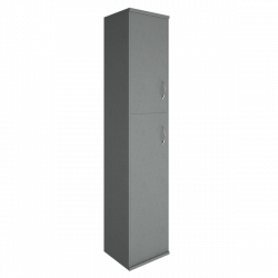 Шкаф высокий узкий левый Riva А.СУ-1.8 Л Серый