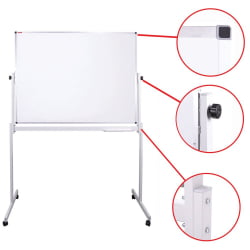 Доска-флипчарт магнитно-маркерная НА СТЕНДЕ BRAUBERG 2-сторонняя (90х120 см)