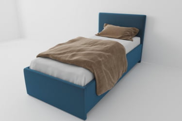 Кровать Эко Стандарт с ортопедическим основанием (Berhouse) Цвет фасада: Голубой; Материал фасада: ЛДСП; Спальное место: 800х2000 мм 