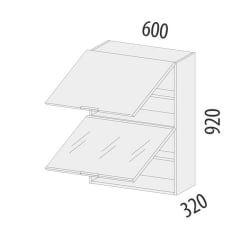 Шкаф-витрина кухонный (с системой плавного закрывания) Бостон 104.08