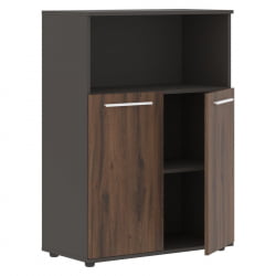 Шкаф с глухими малыми дверьми EDIS EMCS 85.3 Дуб Денвер темный Белый Мокко