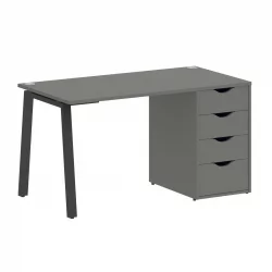 Стол письменный HOME OFFICE VR.SP-3-138.4.A Металлик/Антрацит металл