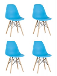 Стул Еамес Стйле ДСВ бирюзовый 4 шт. комплект (разборный каркас) / Eames Style DSW