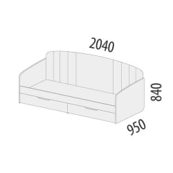 Односпальная кровать Николь 901.05