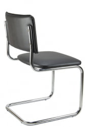 Стул Сильвия 02S Черный/Металл Хром гальв.