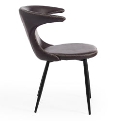 Стул FLAIR (mod. 9020) экокожа/металл, 60 х 56 х 78 см , коричневый 1/черный