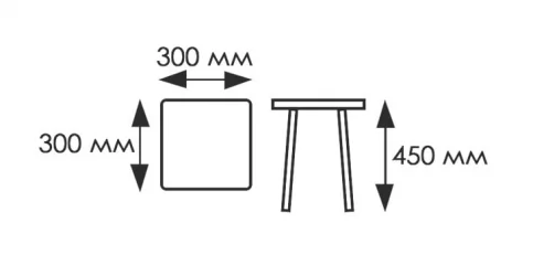 Табуретка ХРОМ ЛДСП венге КОМПЛЕКТ 2 шт.