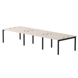 Бенч-система на 6 мест на металлокаркасе, опоры 45 гр Everprof EVO 254S017 (4740) Кашемир Черный