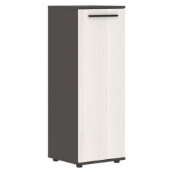 Шкаф-колонка с глухой средней дверью ЕДИС ЕМCС 42.1 Ясень Траун Черный Мокко / EDIS EMCS