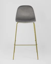 Стул барный Валенсия Серый с золотыми ножками