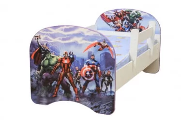 Кровать детская с фотопечатью без ящика 700*1400 Супергерои