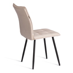 Металлический стул Bari LT, велюр, бежевый/черный, 7, 41х55х89 см