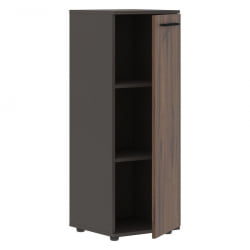 Шкаф-колонка с глухой средней дверью ЕДИС ЕМCС 42.1 Дуб Денвер темный Черный Мокко / EDIS EMCS