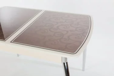 Стол обеденный Чикаго КЗ(6191) крем,завитки бронза