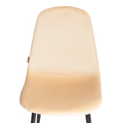 Металлический стул BREEZE (mod. JSC-58) Велюр/металл , 44 х 53 х 86 см, sandy (песочный) HLR6 / черный